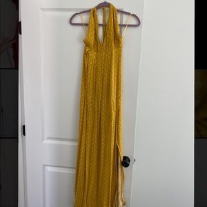 Yellow maxi dress